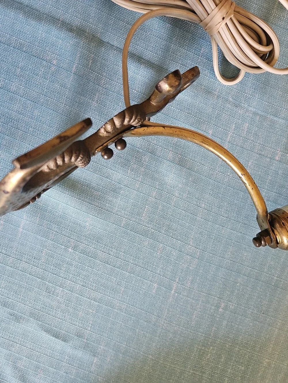 Vintage Anchor Wall Sconce Lamp in Brass Finish MCM Nautical